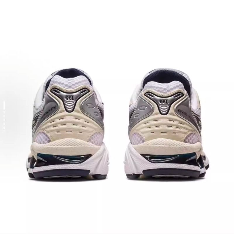 K14 复古舒适 织物合成革耐磨减震 低帮跑步鞋 女款 白黑银