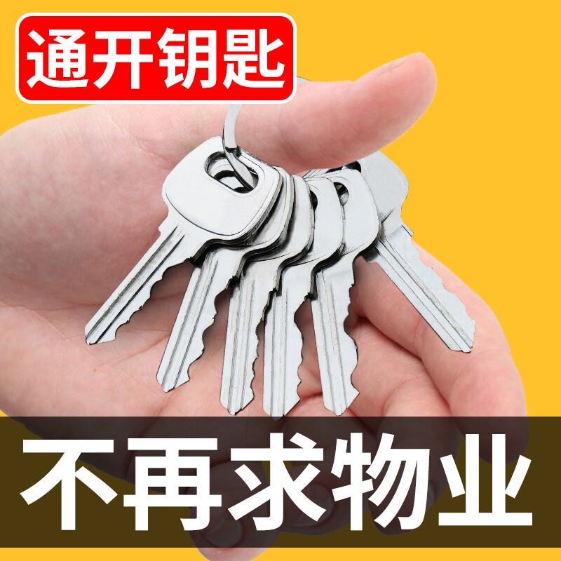 物业万能锁芯钥匙管道井水井电井水表水电房防火门间通用小区开门图片
