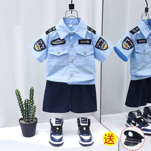 儿童警察套装男童警官服