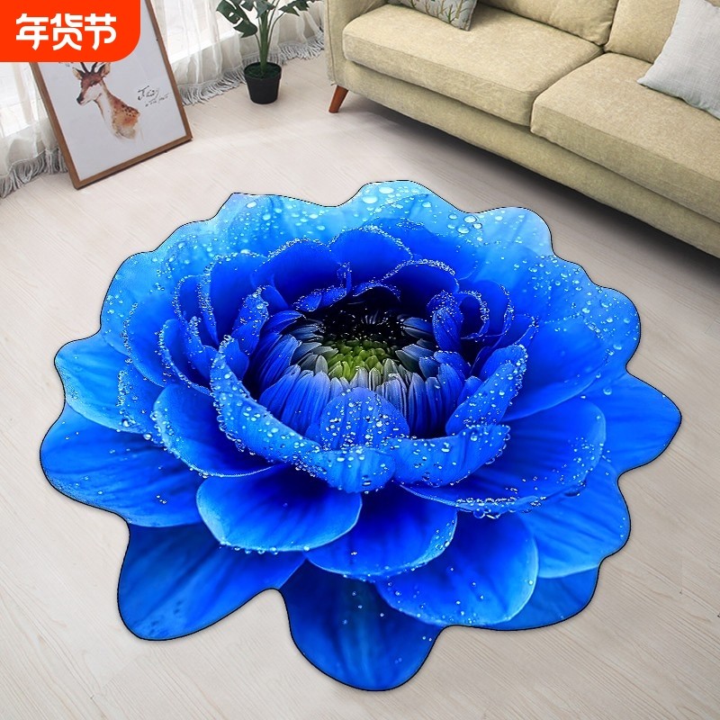 牡丹硅藻泥沥水垫花瓶垫装饰门垫卫生间吸水防滑地垫浴室立体厨房