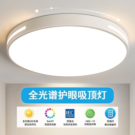 2024年新款主卧室灯led吸顶灯简约现代书房阳台客厅房间中山灯具