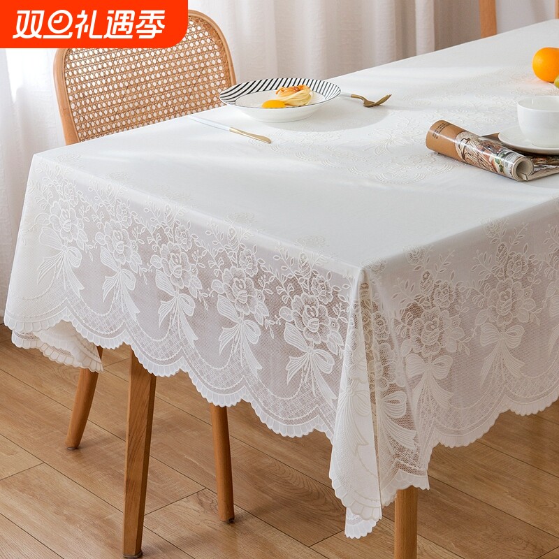 新款桌布防水防油免洗轻奢高级感长方形餐桌布台布客厅茶几电视柜