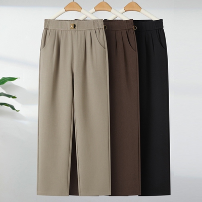 妈妈春秋冬季高腰休闲裤奶奶裤子
