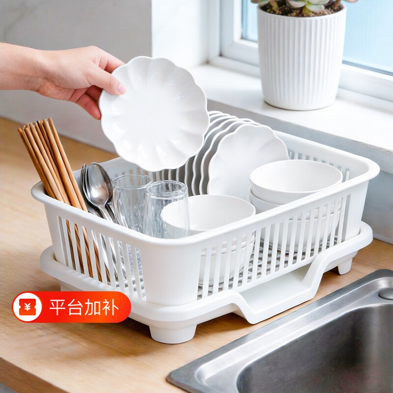 碗筷碗盘餐具收纳家用台面厨房碗架沥水架碗碟架水槽洗菜盆沥水篮