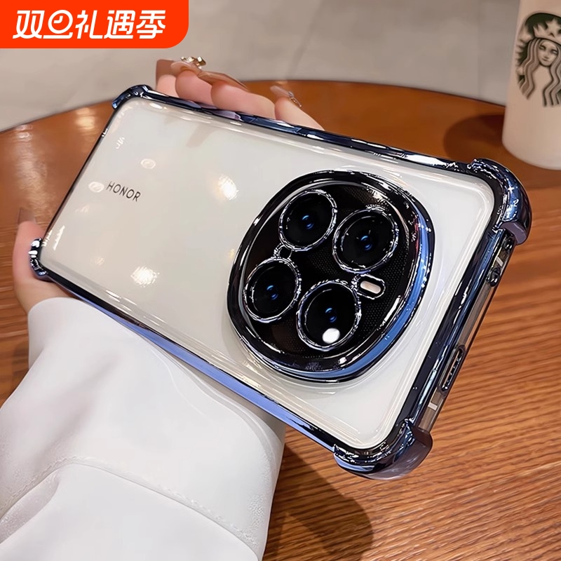 超防摔适用荣耀magic7手机壳荣耀magic6pro新款7 Pro透明高级感magic5镜头全包魔术4气囊硅胶外壳男女软套薄