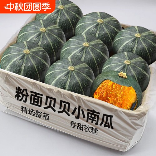 正宗贝贝南瓜正宗粉面新鲜板栗味小南瓜栗面老瓜整箱粉糯包邮