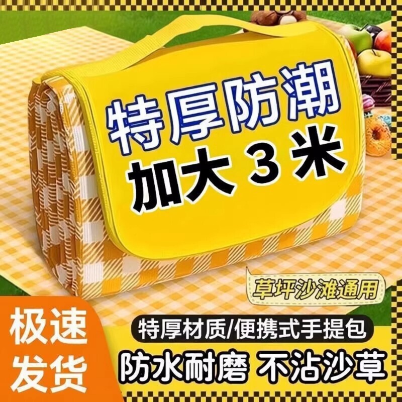 户外防潮垫加厚野餐垫露营野外防水草坪帐篷便携地垫室外海滩帆布