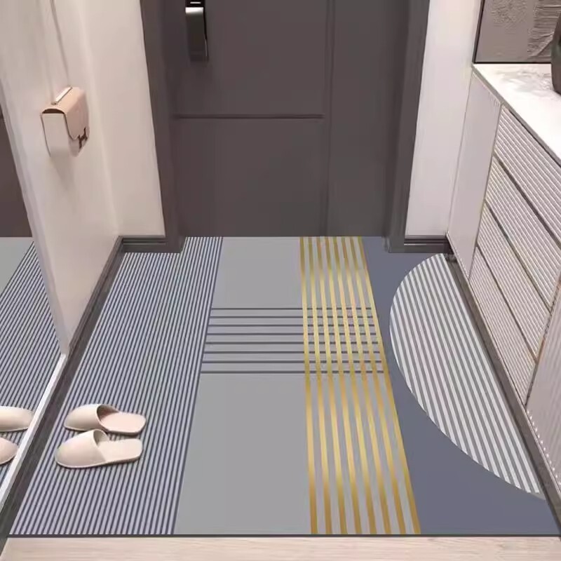 轻奢家用进门口地垫入户门垫防滑脚垫子门厅客厅地毯硅藻泥室外