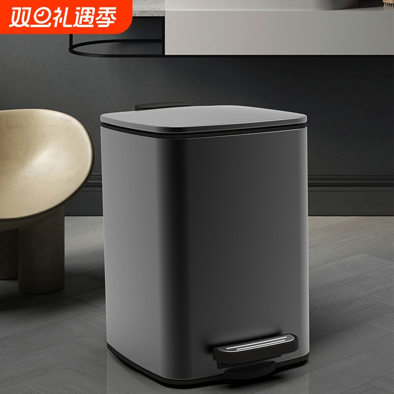 诺炬雅厨房垃圾桶家用不锈钢客厅脚踏式卫生间厕所脚踩带盖大号