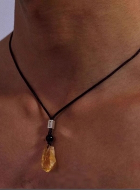 捷克陨石原石吊坠绿玻璃随形