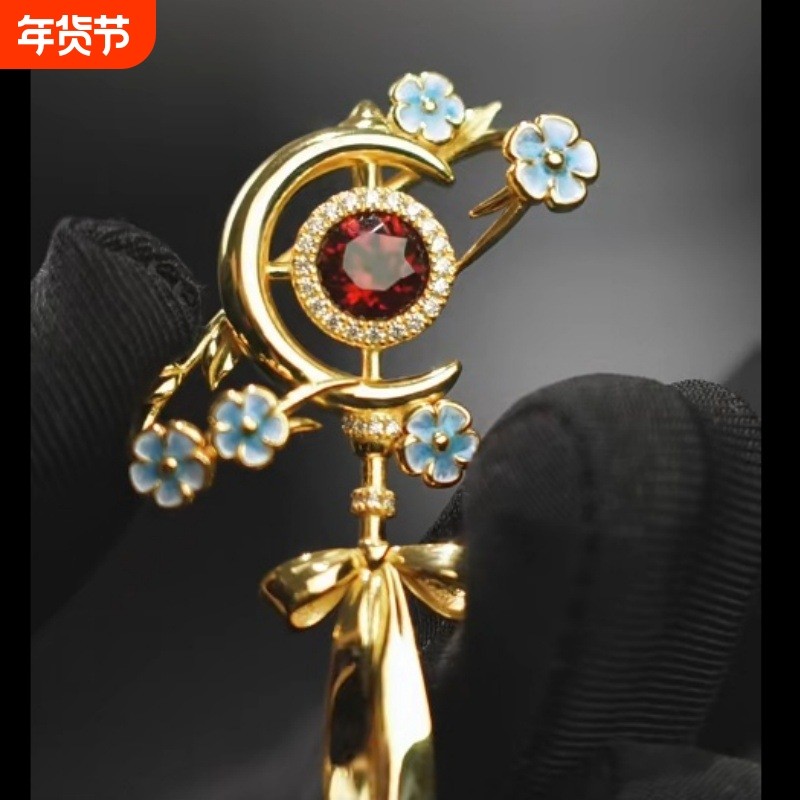 《葬送的芙莉莲》苍月草芙莉莲法杖胸针精致轻奢创意动漫周边礼物