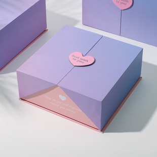 粉色礼物盒礼品盒空盒子包装盒生日礼盒高级仪式感惊喜送女生香水