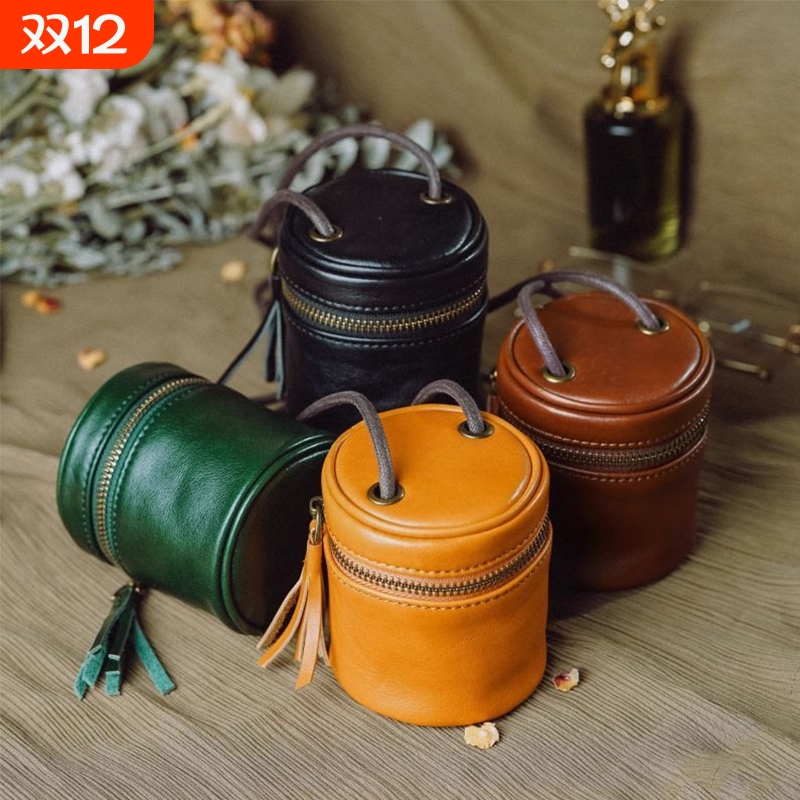2025新款复古时尚水桶单肩小众钱包钥匙包单肩爆款超轻质感零钱包