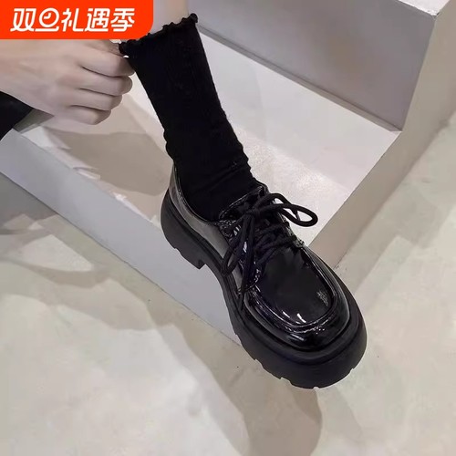 新款厚底乐福鞋黑色|千人收藏