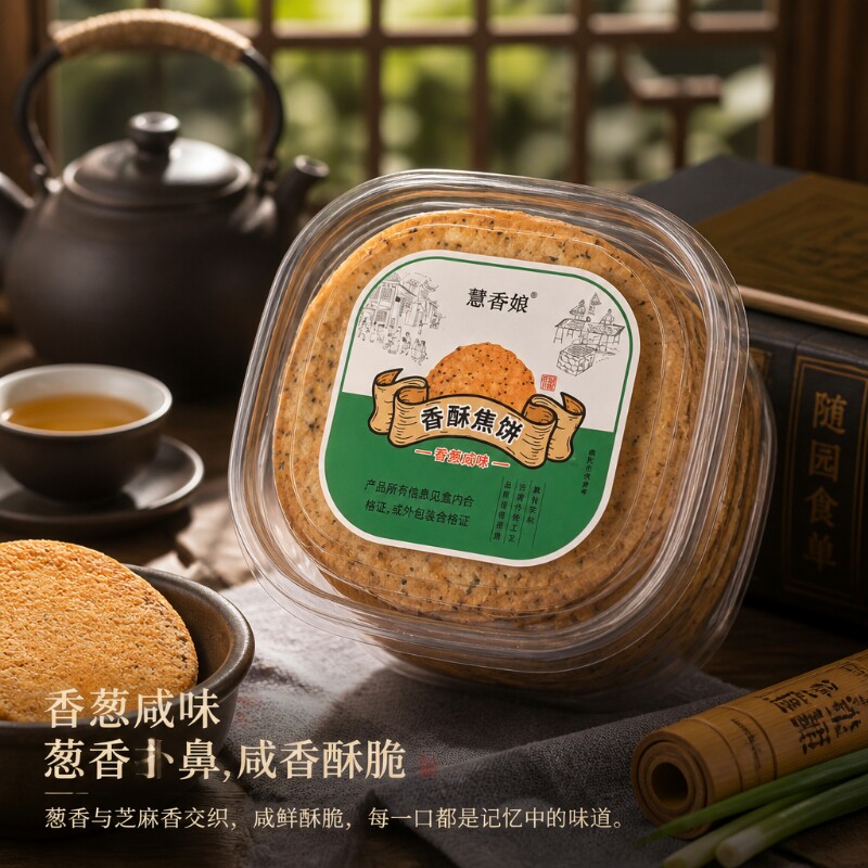 山东香酥焦饼黄金芝麻压饼薄脆煎饼健康代餐休闲食品原味咸味山药