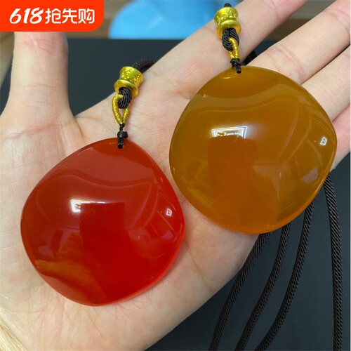 高品质压制鱼惊石青鱼石吊坠仿真成品鱼石吊坠手工打磨鱼石饰品坠