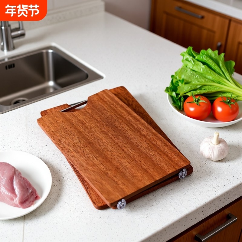国货甄选耐砍耐剁乌檀木菜板家用整木砧板实木切菜板案板无胶百年,厨房/烹饪用具,砧板/菜板,淘宝优惠券,粉丝福利购,淘宝优惠卷