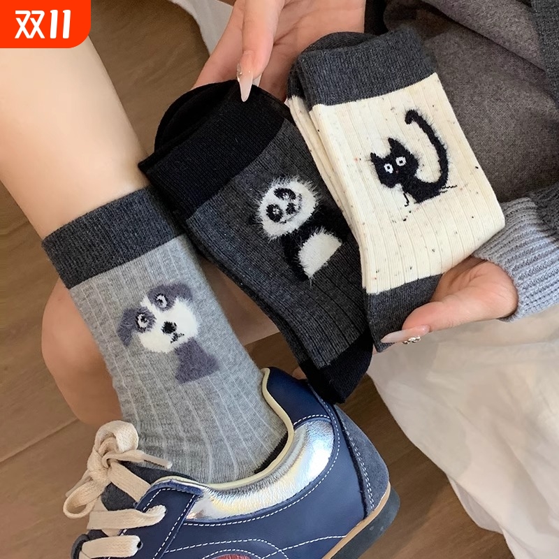 纯棉防臭女款中筒袜|千人加购