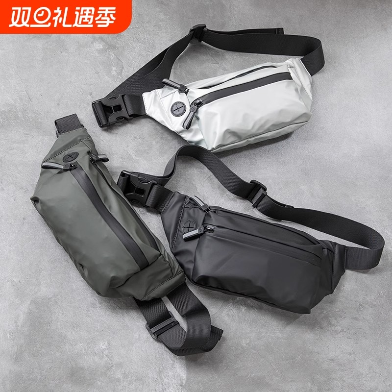 防水腰包男士胸包休闲户外运动斜挎包骑行包手机单肩肩包大容量