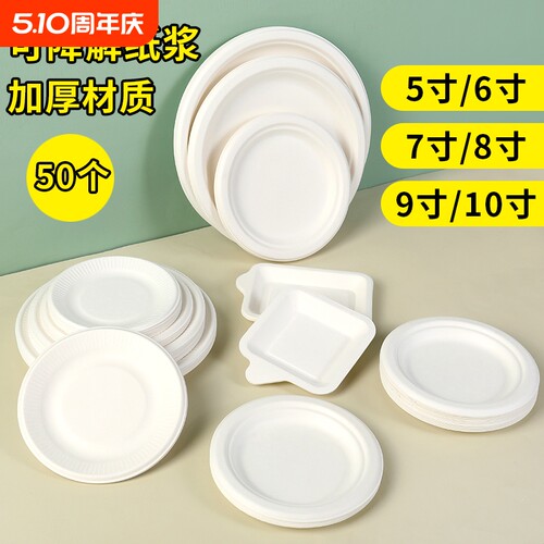 一次性甘蔗浆餐盘绘画盘环保