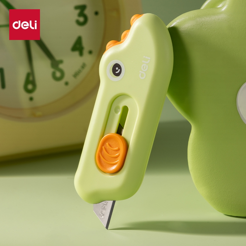 得力小鳄鱼美工刀可爱卡通开箱器