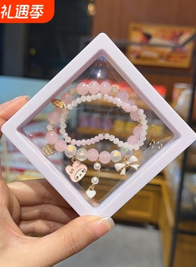 网红款蓝色玉桂狗手链女生