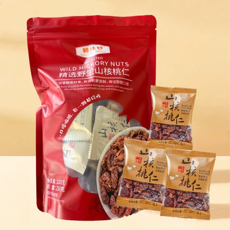 颗比妙野生山核桃仁每日坚果独立小包装果仁零食食品新货精选袋装