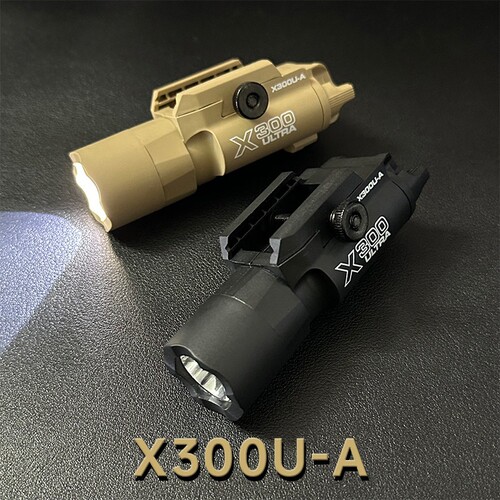 X300U下挂战术手电筒强光照明枪灯G17格洛克P1玩具枪改装尼龙配件