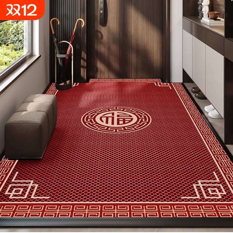门口地垫入户门垫进门可擦免洗红色地毯室内耐脏防滑家用脚垫除尘