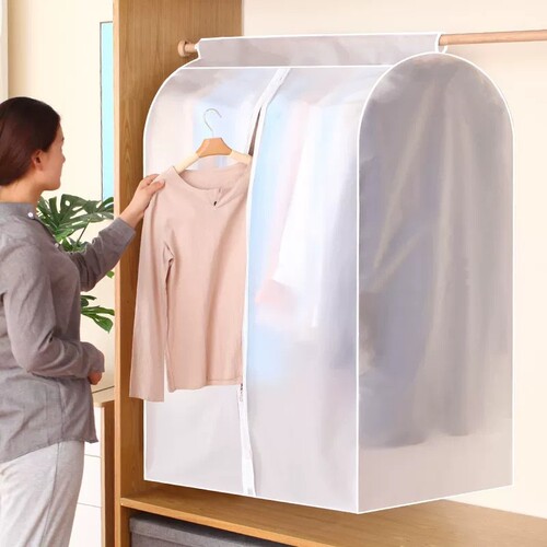 防潮衣服防尘罩家用加厚立体透明大衣挂式袋羽绒服防尘西装套批发