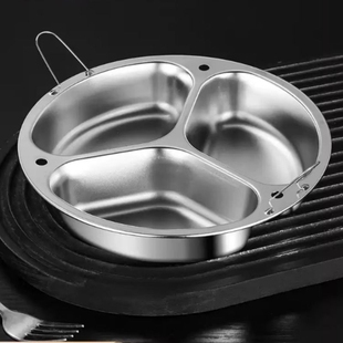 三格一体蒸盘304不锈钢电饭煲多分格加深蒸笼分隔辅食一锅蒸内胆