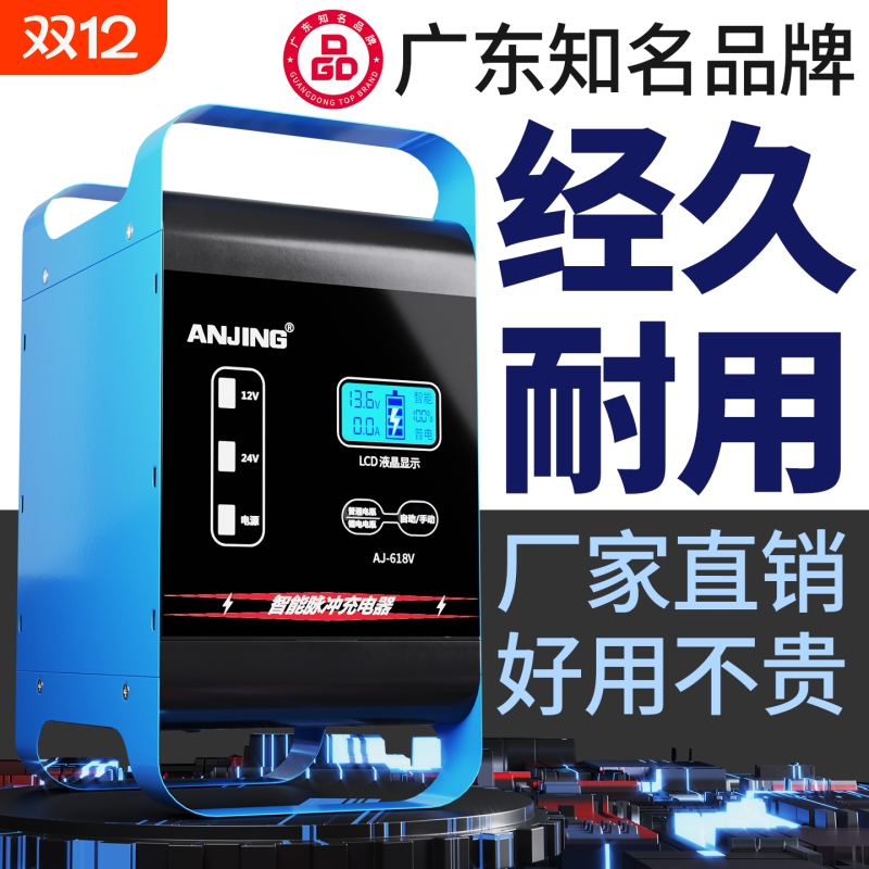 12v24v纯铜智能脉冲修复型充电器