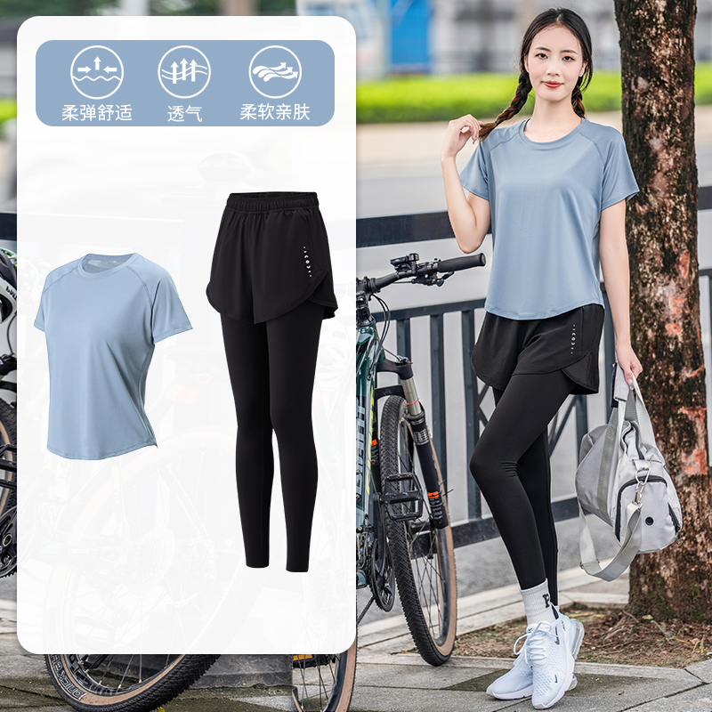 专业骑行服女款2025夏季户外公路车速干训练服薄款透气运动健身衣