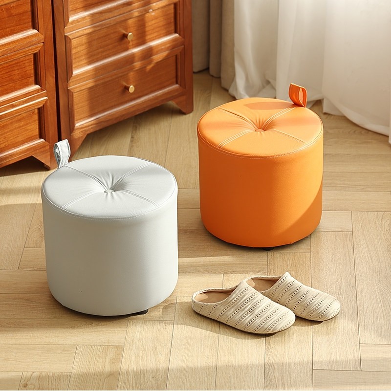 小凳子家用矮凳客厅沙发凳坐墩换鞋凳小板凳创意猫抓皮墩凳奶油