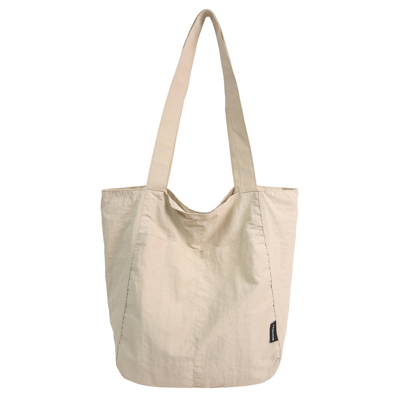 日系小众设计感防水尼龙休闲单肩布包女帆布大容量通勤托特大包