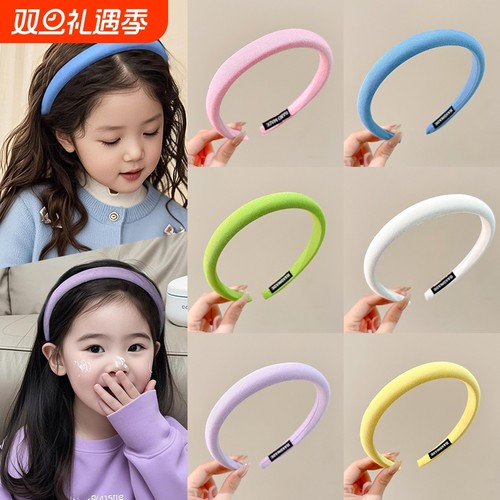 女儿童彩色碎发发箍2025新款高颅顶压发头箍发饰小女孩不勒头发卡