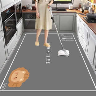 硅藻泥厨房地垫防滑防油可擦免洗地垫耐脏脚垫满铺吸水地毯家用