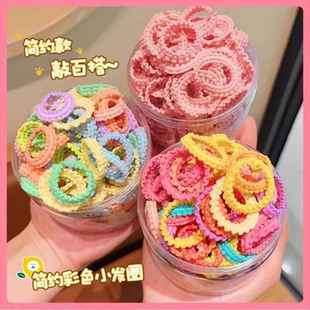 发绳高弹力不伤发彩色皮筋扎头绳女童弹性橡皮筋加粗 儿童发圈韩版