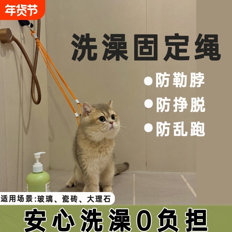洗澡绳猫咪洗澡固定器美容神器猫绳子防跑防抓吊绳挂绳吸盘美容台,宠物/宠物食品及用品,猫牵引绳,淘宝优惠券,粉丝福利购,淘宝优惠卷