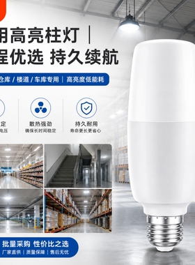 新款柱形 LED 灯泡高亮节能超长寿命 家用商用通用替换灯泡
