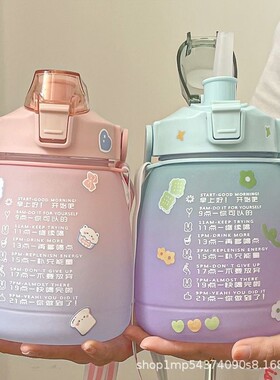 渐变大肚子的水杯夏季高颜值大容