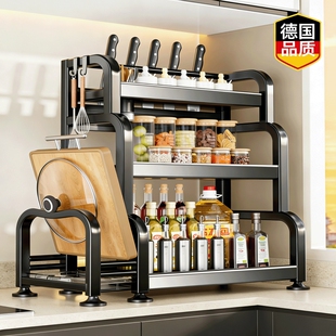 2025新款厨房置物架置物架多功能调料品架厨房盐调味罐调料架子