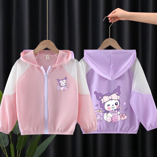 儿童防晒衣女童夏季薄款外套冰丝凉感防晒服宝宝空调服女孩皮肤衣