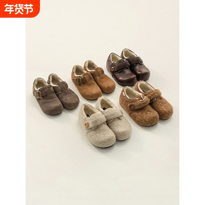加绒勃肯鞋女秋冬全包加厚5CM内增高小个子慵懒保暖毛毛鞋女单鞋,女鞋,勃肯鞋/软木鞋,淘宝优惠券,粉丝福利购,淘宝优惠卷