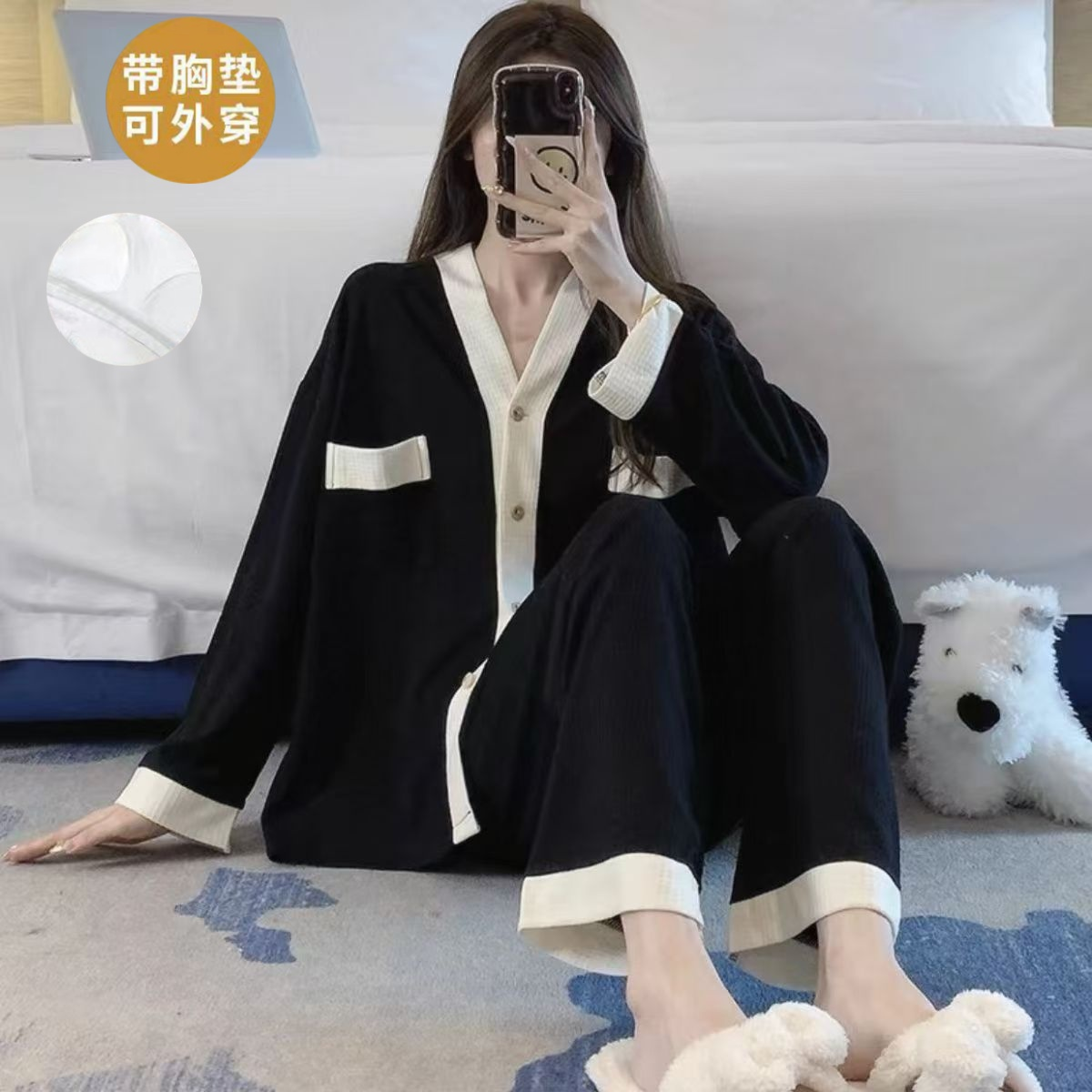 英国月子服春秋季纯棉大码产后9哺乳衣夏款产妇睡衣套装可外穿