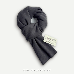 羊绒围脖黑色灰色2025新款 羊毛围巾薄款 女式 天男士 高级感保暖 冬季