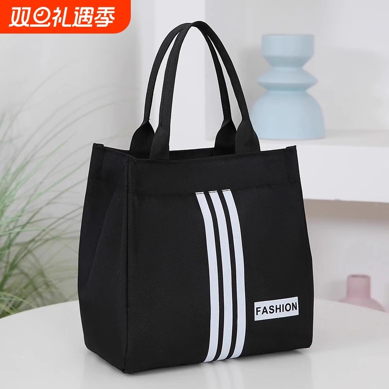 通勤上班饭盒手提袋新款包包女士手拎包便当包帆布包手提包防水