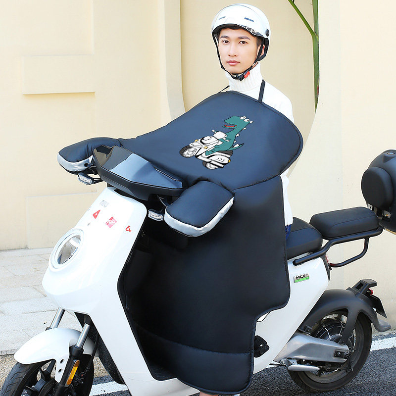 电动摩托车挡风被冬季加绒加厚