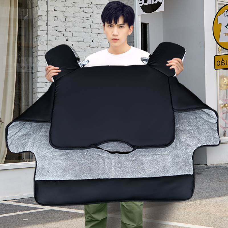 秋冬天加绒加厚电动防寒挡风罩