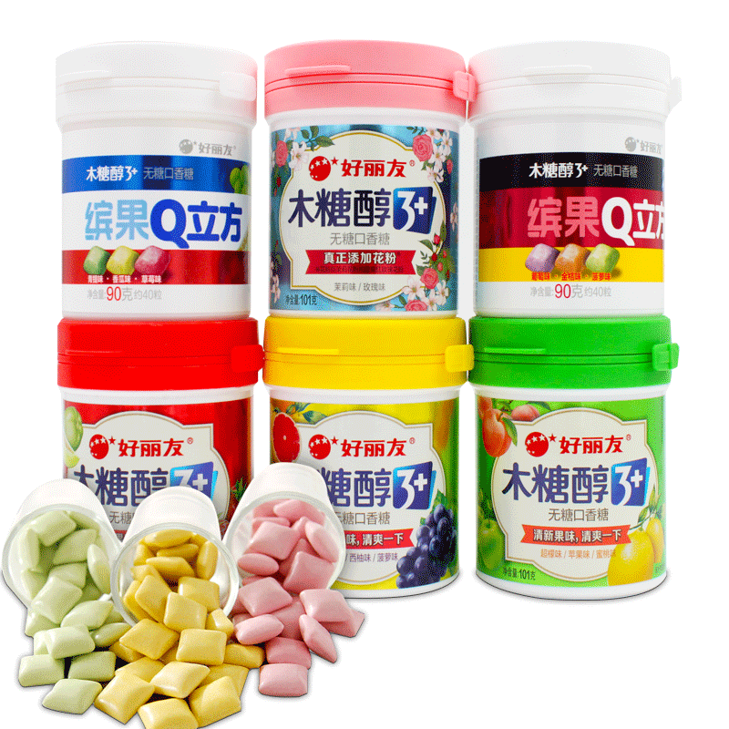 好丽友101g随身装木糖醇口香糖